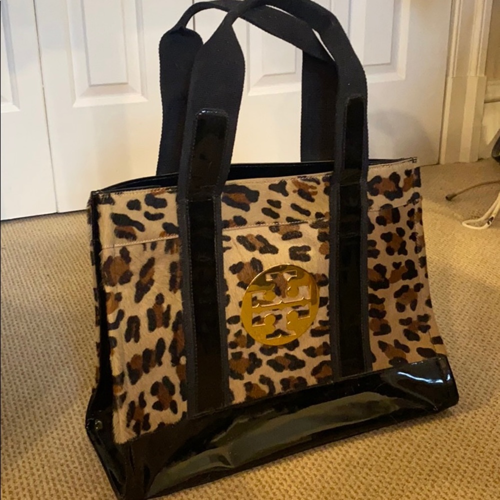 NWOT Tory Burch Ella Tote Leopard